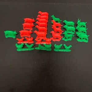 Colorful  Glowing Plastic Toy Farm Animals